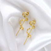 Ethereal Folds Gold Earring
