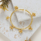 Dancing Bells Adjustable Gold Cuff Bracelet