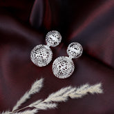 Masked Ball Silver Earring