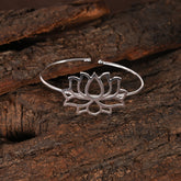 Neeraja Adjustable Silver Cuff Bracelet
