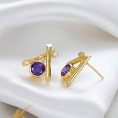 Athwart Stud Earring