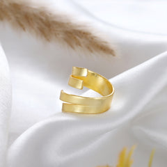 Ethereal Folds Adjustable Gold Ring