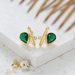 Piriform Stud Earring
