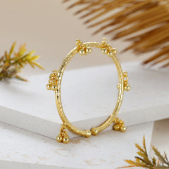 Dancing Bells Adjustable Gold Cuff Bracelet