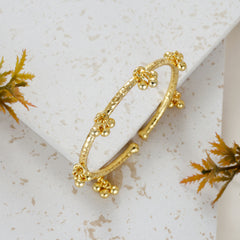 Dancing Bells Adjustable Gold Cuff Bracelet