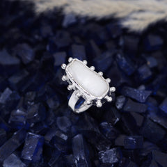 Snowy Droplet Adjustable Silver Ring