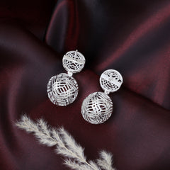 Masked Ball Silver Earring