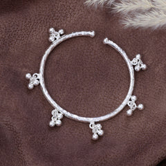 Dancing Bells Adjustable Silver Cuff Bracelet
