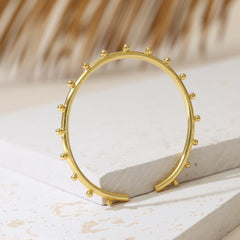 Droplet Adjustable Gold Cuff Bracelet