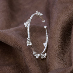 Dancing Bells Adjustable Silver Cuff Bracelet