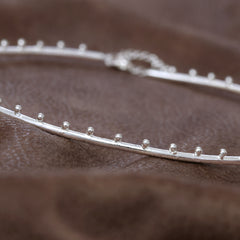 Droplet Sleek Silver Necklace