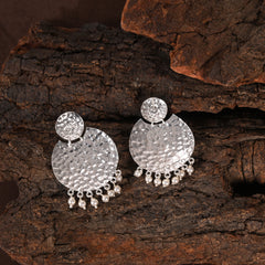 Snow Crust Silver Earring