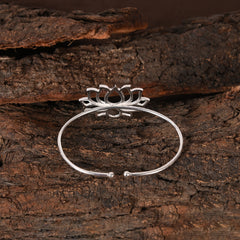 Neeraja Adjustable Silver Cuff Bracelet