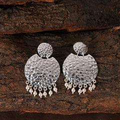 Snow Crust Silver Earring