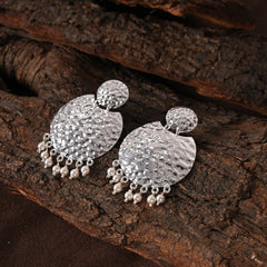 Snow Crust Silver Earring