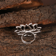 Neeraja Adjustable Silver Ring