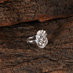 Knot Fluid Adjustable Silver Ring