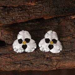 Ginkgo Giant Silver Earring