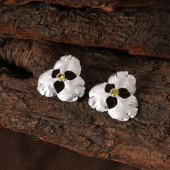 Ginkgo Giant Silver Earring