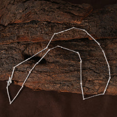Forge Stick Silver Necklace