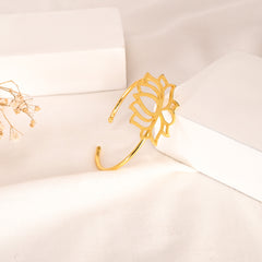Neeraja  Adjustable Gold Cuff Bracelet