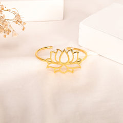 Neeraja  Adjustable Gold Cuff Bracelet