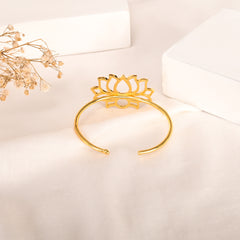 Neeraja  Adjustable Gold Cuff Bracelet