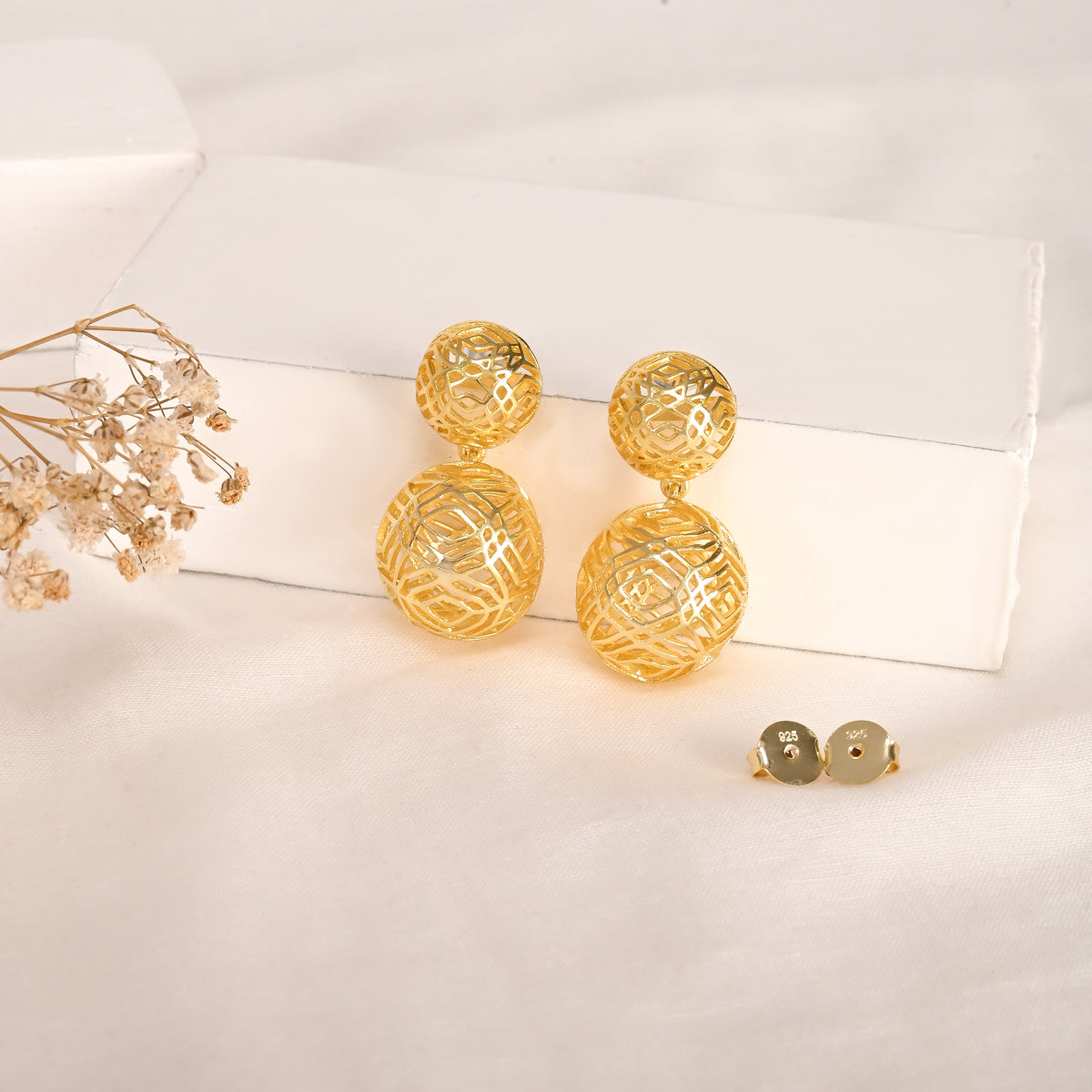 Masked Ball Gold Earring