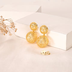 Masked Ball Gold Earring