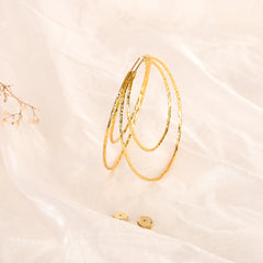 Forge Gold Hoops Earring
