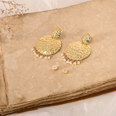 Snow Crust Gold Earring