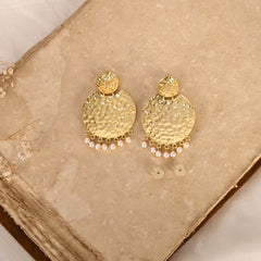 Snow Crust Gold Earring
