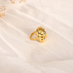 Knot Fluid Adjustable Gold Ring